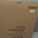 Vittanly 16x20 Picture Frame for Wall, Plexiglass, Displays Poster 11x14 with Mat or 16x20 without Mat, PVC Frame Material, Horizontal or Vertical Hanging, 1 Pack, Natural