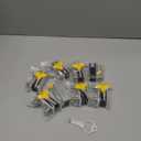 RELIANCER 8 Sets Sliding Window Locks,Aluminum Security Door Window Stoppers,Adjustable Safty Windows Lock for Horizontal & Vertical Fenster Doors,Child Proof Slider Windows Blocker for Home Safety