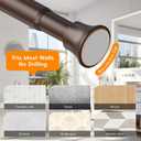 Bronze Shower Curtain Rod, Shower Tension Rod Adjustable 30 To 64 Inch,Shower Curtain Rods Spring Tension For Bathroom No Drilling No Rust