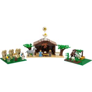 Ultimate Play Set - Large Indoor Nativity Scene, 15 Characters, Trees - Buildable Christian Sets for Kids, Perfect Stocking Stuffer, Gift for Christmas