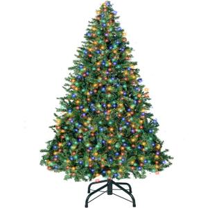 ININ 4FT Prelit Christmas Spruce Artificial Tree with Led Lights, Lighted Christmas TreeHinged Full Xmas Tree for Home Party Decoration,100 LED Lights,334 Branch Tips, Metal Hinges & Foldable Base.