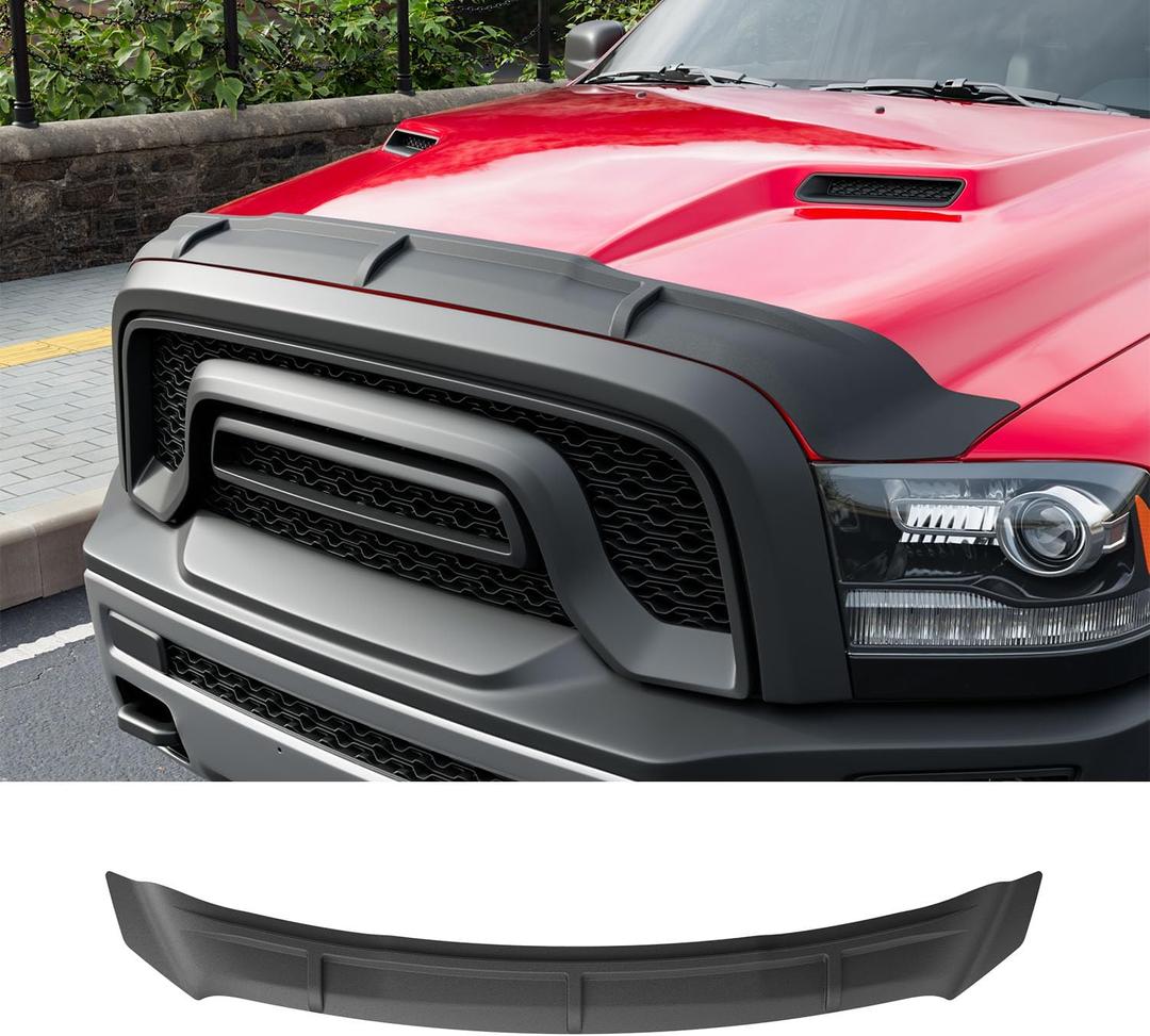 Hood Deflector Compatible with 2009 2010 2011 2012 2013 2014 2015 2016 2017 2018 Dodge Ram 1500 Hood Shield Protector Replacement for 2009-2018 Dodge Ram 1500 Accessories