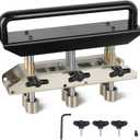 Three-Station Edge Roller Bender, 0-90 Bending Angle, Hand Tools Standing Seam Roofing Tools Adjustable for Making 5/8" to 4" (16 to 102 MM) Bends in 29 to 22-Gauge Steel (Silver)