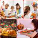 Soulchen 30 Set Glitter Mosaic Turkey Craft Thanksgiving Fall Turkey Craft Kit DIY Glitter Mosaic Ornament Make Your Own Autumn Crafts for Harvest Party Classroom Home Activities Gift Project