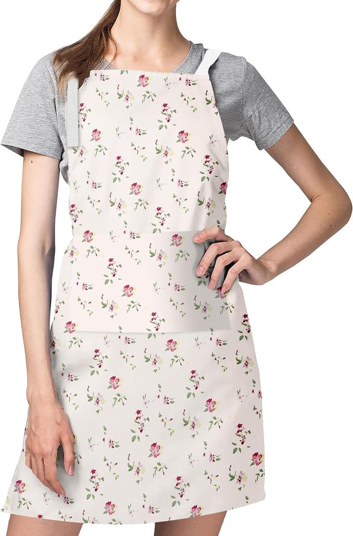 Apron for Women with Pocket Adjustable Portable Apron,Aesthetics Practical Kitchen Cooking Gardening Waiter