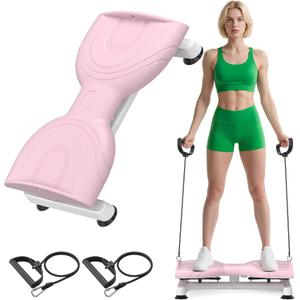 Waist Twist Machine, Twist Machine Exercise with 300 Lbs Weight Capacity, Ab Twist Board for Slim Waist and Core Ab Exercise, Noiseless Home Gym Equipment for Women Men (Pink)