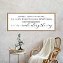 The Best Things in Life Wall Decor Sign 40 x 15 Inch Memories Inspirational Quotes Wood Framed Family Entryway Living Room Home Wall Art for Farmhouse Bedroom Room (Wood)