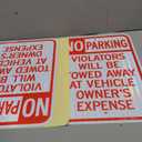 GicnKeuz Large No Parking Signs,18x12 Inches Violators Will Be Towed Away at Vehicle Owner's Expense Signs, Engineer Grade Reflective Aluminum, Fade Resistant,Indoor or Outdoor Use (2-Pack)