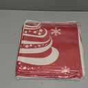 Andreannie Set of 4 Throw Pillow Cover Christmas Beige Shadow Let It Snow Snowflakes Red Cotton Linen Throw Pillow Case Cushion Cover for Sofa Bed Couch Home Decor Square 18 X 18 Inches(Blood Red)