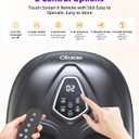 Foot Massager with Heat, Shiatsu Foot Massager with Remote, Electric Feet Massage Machine for Neuropathy,Plantar Fasciitis, Circulation, FSA Eligible HSA Store Eligible Massager (Dark Black,Corded)