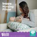 Boppy Nursing Pillow - Verified Safe Breastfeeding Pillow with Softer Fill for Comfortable Support, Machine Wash & Dry Cover, Non-Toxic Materials - Green Sage Leaf