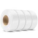 SUNLU 4KG PLA Plus Filament Refill 1.75mm, 1000g PLA+ Filament Bundle 4 Packs, 3D Printer Filament Refill for Reusable Spools, Fit for Most Brand Spool. 1KG/Roll, White