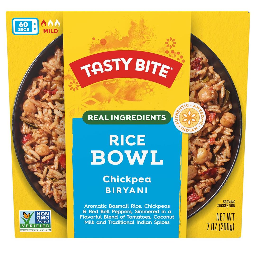 Tasty Bite Chickpea Biryani Rice Bowl, Ready to Eat, Microwaveable, Gluten Free, 7 Ounce (Pack of 6) (BB: March 31, 2026)
