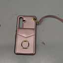 Asuwish Phone Case for Samsung Galaxy S24 5G Wallet Cover with Tempered Glass Screen Protector and RFID Blocking Ring Stand Credit Card Holder Leather Cell Accessories S 24 24S G5 Women Men Rose Gold