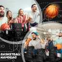 AmazingSpark 24 Pcs Basketball Paper Gift Bags with Handles 5.9x3.2x8.3 Basketball Themed Party Favor Bags for Coaches Teams Sports Events Snacks Treat Storage Birthday Party Supplies(Classic)