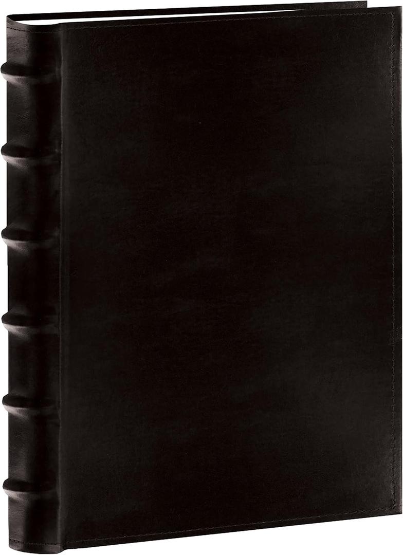 Pioneer Sewn Bonded Leather BookBound Bi-Directional Photo Album, Holds 300 4x6" Photos, 3 Per Page. Color: Black