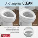 Delta 833004 Elongated Soft Close Bidet Seat with Manual Control Self-Cleaning Wand - White