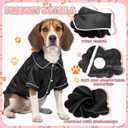 Dog Silk Pajamas Shirts Puppy Satin Pjs Pet Sleepwear Soft Faux Silk Lapel Two-Legged for Small Dogs Bridal Party