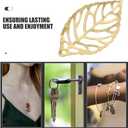 Uonlytech 200Pcs Gold Hollow Leaf Charms for Jewelry Making Lightweight Metal Pendants for Diy Earrings Necklaces Hair Clips Crafting Ornaments