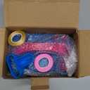 FLSEPAMB Balloon Pump, Electric Balloon Pump, Portable Dual Nozzle 110V 600W Electric Balloon Blower, Balloon Pump for Party Decorations with Tying Tool, Colored Ribbons (Blue)