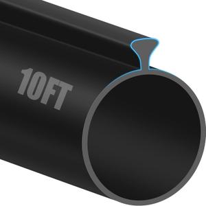 10FT Garage Door Seals Bottom Rubber, 0.2" Triangle Weather Stripping Seals for Single Track Weatherproofing Threshold Replacement Strip Fits 10FT Wide or Smaller Doors, Black