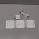 Charging Station for Apple Multiple Devices - 3 in 1 Foldable Magnetic Wireless Charger Dock - Travel Charging Pad for iPhone 16 15 14 13 12 Pro Max Plus Watch & Airpods (White)