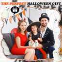 3 Pcs Halloween Crochet Ghost Decor Handmade Positive Cute Knitted Ghost Gifts Tiered Tray Decor Table Centerpieces for Halloween Home Shelf Mantel Tabletop Windowsill Funny Party Gifts