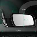 SCITOO Side View Mirrors Fit for 1988-1999 For Chevy C1500 C2500 C3500 For Chevy K1500 K2500 K3500 1995-2000 For Chevy Tahoe Manual Folding adjustment 15036360 GM1321122, GM1320122