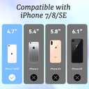 for iPhone 7/8/SE Case, Coastal Collage Pattern with Romantic Quote, Military-Grade Drop Protection, Seaside Daydream Soft Slim TPU Protective Cover with Camera Protection for Women & Girls (BlueSummer)