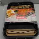 CHEFMADE Roasting Pan, 16-Inch Non-Stick Turkey Roaster Lasagna Pan with Rack - Rectangular Deep Dish Chicken Roaster Pan 16.3" x 12.52" x 3.11"(Black)
