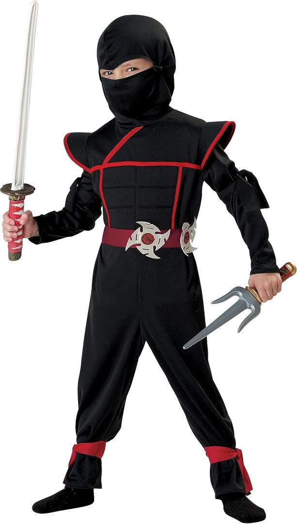 California Costumes Toddler Stealth Ninja Costume Medium (3T-4T) (Black/Red)