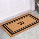 Calloway Mills 152962436W Black Border 24" x 36" Monogram Doormat, (Letter W)