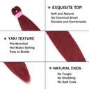 Pre Stretched Braiding Hair Extensions 26 Inch 6 Packs Long Braid Hair Yaki Texture Professional Prestretched Braiding Hair For Women (900#, 26 inch)