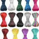 2mm Satin Nylon Trim Cord, Rattail Silk Cord,14 Bundles 140 Yards Assorted Colors Nylon String for Necklace Bracelet Beading Jewelry Making String Trim Cord, Chinese Knot, Kumihimo Rattail