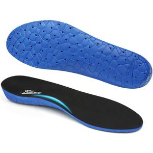 Unisex Comfort Cushioned Shoe Insole Arch Support Orthotics Work Boots Insert Providing Excellent Shock Absorption Pain Relief Men Women Plantar Fasciitis Insoles (Women7.5-8.5/Men6-7, Black/Blue)