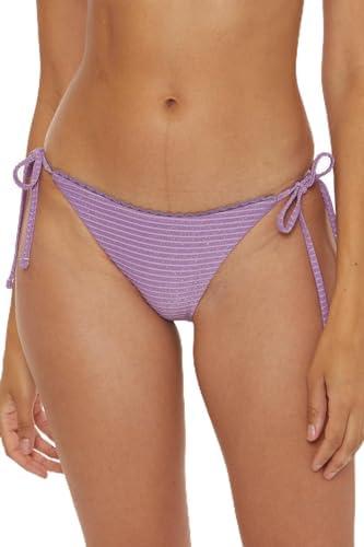BECCA Women's Celeste Tie Side Bikini Bottom, Cheeky Coverage, Swimwear Separates XS