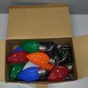 IDEAALS 10 Pack Jumbo Multicolor Solar C9 Christmas Lights OutdoorLED Solar Pathway Lights Waterproof, Strawberry Light Christmas Decorations Outdoor for Walkway Party Patio Garden Lawn Yard Decor