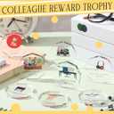 30 Pcs Funny Trophy Awards Gifts Bulk Employee Appreciation Week Gift Mini Acrylic Reward Teacher Nurse Coworker Team Small Clear Acrylic Medallions for Office