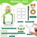 Baderke 24 Pcs 1.7 oz Shot Glasses Patron Bottles with Cork Straw 50ml Mini Empty Tequila Bottles for Drinks Small Reusable Clear Glass Patron Shot Cup with Silk Ribbon Wedding Party Favors, 2 x 2.8in