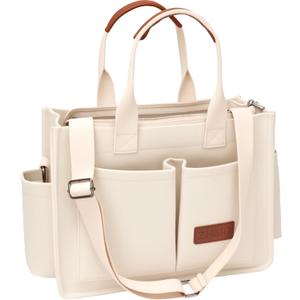 Tote Bag for Women With Compartments,Large Canvas Tote Women's Purse Crossbody Bags Work Laptop Book Bag Satchels Handbags