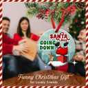 2 x Funny Santa Christmas Ornament 2025  Humorous Xmas Tree Decoration, Stocking Stuffers, Secret Santa Gifts - Holiday Gag Gift for Friend, Neighbor, Coworker Exchange