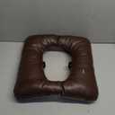 Bedside Commode Cushion - Washable 16.5" X 16.5" Thick Pad PU Cover with Fixing Straps for Commode Chair,Portable Toilet Seat Cushion for Seniors Raz Shower Chair Seat,Brown (normal)