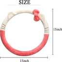 Cute Car Steering Wheel Cover, Universal Fit 15 Inch Soft Comfortable Plush Anti Slip & Odor Free Car Wheel Protector for Women Girls Pink