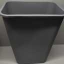Amazon Basics Lightweight Rectangular Commercial Office Wastebasket, 10 Gallons, Grey