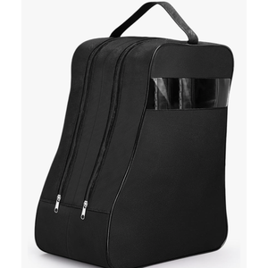 Aliceset 1 Pcs Black Boot Bags for Cowboy Two Separate Compartments Boots Portable Storage Bag for Travel Long Tube Shoes Bags Men Tall Shoe with Handle for Home Travel