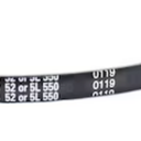 D&D B52/5L550 Classical V-Belt, 55 in Outside Length, 21/32 in Top Width, 1 Ribs