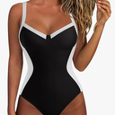SUUKSESS Womens Tummy Control One Piece Swimsuit Sexy Crisscross Back Bathing Suit, Size L