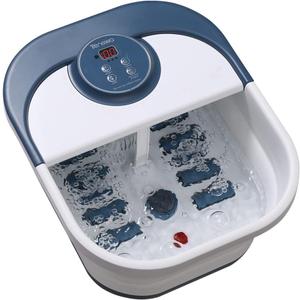 Collapsible Foot Spa Bath Massager with Heat, Bubbles, Pedicure Foot Spa with 8 Rollers, Tub for Stress Relief, Soaker with Mini Acupressure Massage Points & Temperature Control