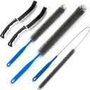 Dryer Vent Brush and Refrigerator Coil Cleaning Brush - Professional Appliance Cleaning Brush Set Dryer Vent Brush Kit with Long Handle for Lint Trap, Condenser, Radiator,grout brush for Deep Cleaning