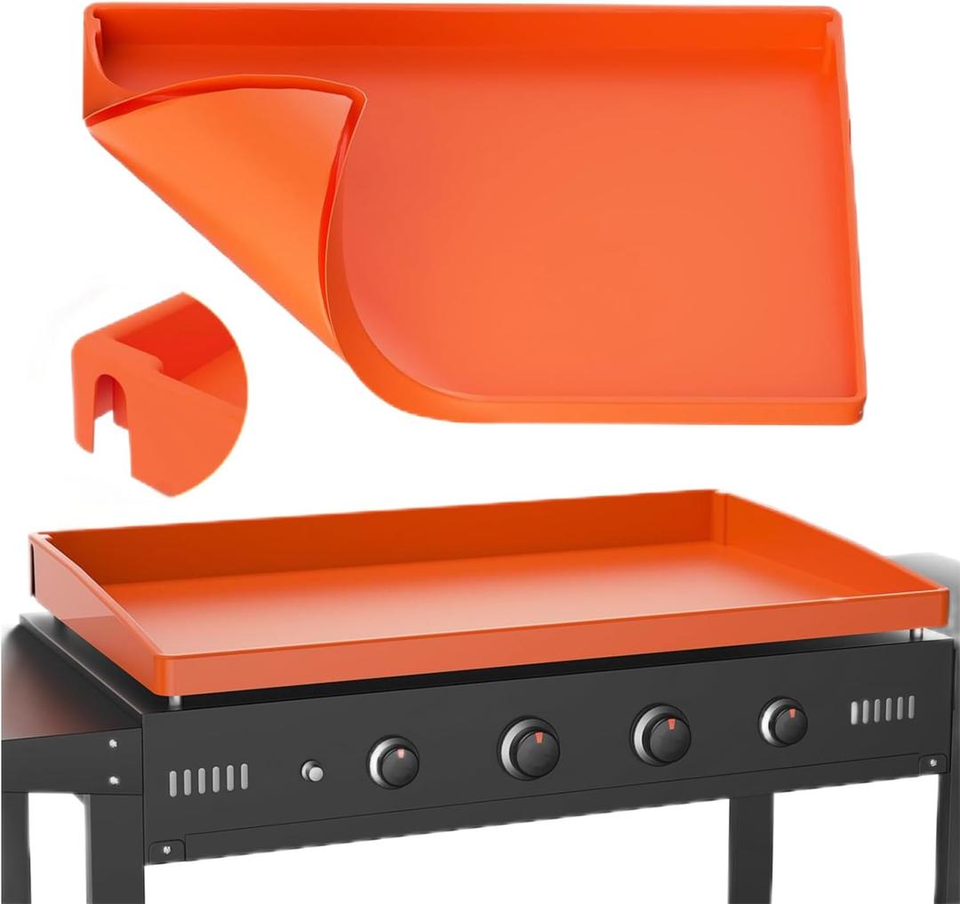 Carry360 Silicone Grill Cover for Blackstone 28 Inch Griddle | Full Coverage Protector Mat | Food Grade Heavy Duty | Prevents Rust & Debris | Reusable BBQ Accessory  (28" x 18" x 2.4", Orange)
